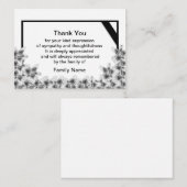 Correspondance Carte de remerciements Lily noire (Devant / Derrière)