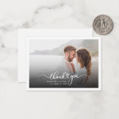 Correspondance Carte de remerciements Mariage à la main (Devant/Arrière en situation)