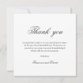 Correspondance Carte de remerciements mariage simple et chic (Devant)