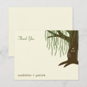 Correspondance Carte de remerciements Mariage Willow Tree (Devant / Derrière)