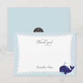 Correspondance Carte de remerciements nautique de baleine (Devant / Derrière)