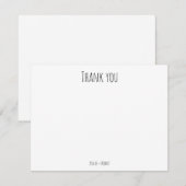Correspondance Carte de remerciements personnalisée simple et élé (Devant / Derrière)