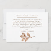 Correspondance Carte de remerciements photo (Dos)