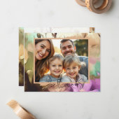 Correspondance Carte de remerciements photo florale spéciale (Devant/Arrière en situation)