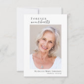 Correspondance Carte de remerciements photo Funéraire simple | Sy (Devant)