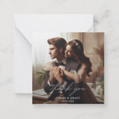 Correspondance Carte de remerciements photo Mariage de calligraph (Devant)