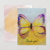 Correspondance Carte de remerciements plat à papillon lunaire (Devant / Derrière)