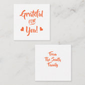 Correspondance Carte de Remerciements Pour Vous (Devant / Derrière)