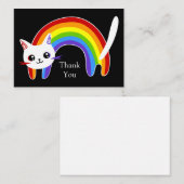 Correspondance Carte de remerciements Rainbow Cat (Devant / Derrière)