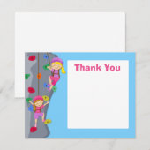 Correspondance Carte de remerciements Rock Wall Escalade Party (Devant / Derrière)