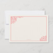 Correspondance Carte de remerciements rose (Dos)