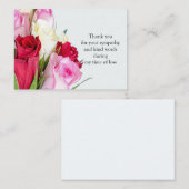 Correspondance Carte de remerciements Rose de fleurs (Devant / Derrière)