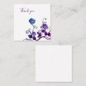 Correspondance Carte de remerciements rose violet et bleu (Devant / Derrière)