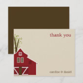 Correspondance Carte de remerciements rustique (Devant / Derrière)