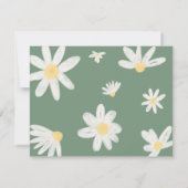 Correspondance Carte de remerciements Sage Green Daisy (Dos)