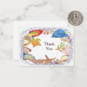 Correspondance Carte de remerciements Sea Wreath (Devant/Arrière en situation)