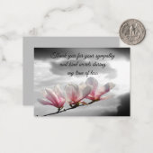 Correspondance Carte de remerciements Spring Blossom Magnolia (Devant/Arrière en situation)