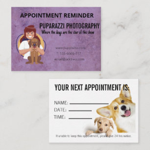 Correspondance Carte de rendez-vous d'affaires pour la photograph