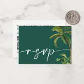 Correspondance Carte de réponse au code QR du Mariage tropical (Devant/Arrière en situation)