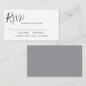 Correspondance Carte de réponse de mariage à l'écriture moderne n (Devant / Derrière)