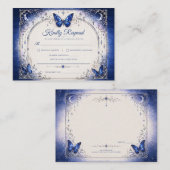 Correspondance Carte de réponse de mariage aux ailes de saphir cé (Devant / Derrière)