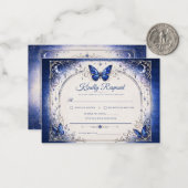 Correspondance Carte de réponse de mariage aux ailes de saphir cé (Devant/Arrière en situation)