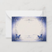 Correspondance Carte de réponse de mariage aux ailes de saphir cé (Dos)