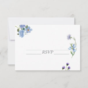 Correspondance Carte de réponse de mariage aux fleurs sauvages aq