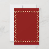 Correspondance carte de réponse de mariage Doodle Caprice Rétro É (Dos)