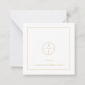 Correspondance Carte de réponse de mariage élégante avec monogram (Dos)