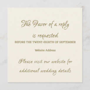Correspondance Carte de réponse de mariage élégante et chic à ins