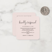 Correspondance Carte de réponse de mariage moderne avec code QR (Devant/Arrière en situation)