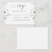 Correspondance Carte de réponse de verdure d'eucalyptus de budget (Devant / Derrière)