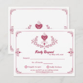 Correspondance Carte de réponse RSVP illustrée (Devant / Derrière)