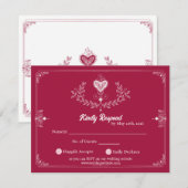 Correspondance Carte de réponse RSVP illustrée (Devant / Derrière)