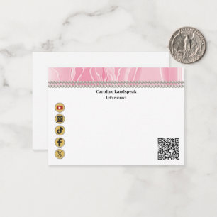Correspondance Carte de réseau social avec code QR moderne et per