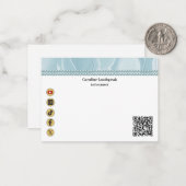 Correspondance Carte de réseau social moderne avec QR Code et per (Devant/Arrière en situation)