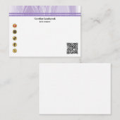 Correspondance Carte de réseau social moderne avec QR Code violet (Devant / Derrière)