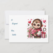 Correspondance Carte de Saint Valentin Bébé Singe (Dos)