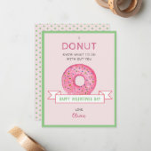 Correspondance Carte de Saint-Valentin Mini plate Donut (Devant/Arrière en situation)