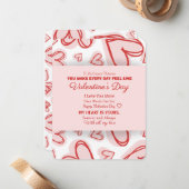 Correspondance Carte de Saint-Valentin personnalisée romantique (Devant/Arrière en situation)