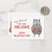 Correspondance Carte de Saint-Valentin pour chou d'aquarelle (Devant/Arrière en situation)