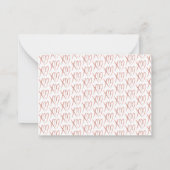 Correspondance Carte de Saint-Valentin Rose brossé moderne en or (Dos)