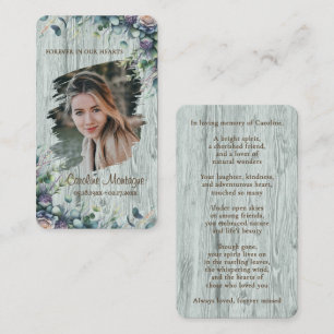 Correspondance Carte de souvenir de photo florale rustique person