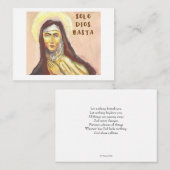 Correspondance carte de Ste Thérèse d'Avila (Devant / Derrière)