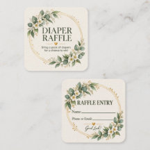 Carte de tirage au sort de couche Baby in Bloom ve