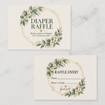 Carte de tirage au sort de couches Baby in Bloom