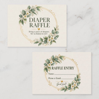 Correspondance Carte de tirage au sort de couches Baby in Bloom