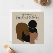 Correspondance Carte de vacances Black Love (Devant/Arrière en situation)