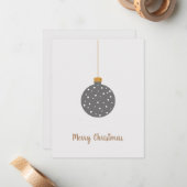 Correspondance Carte de vacances de Noël d'affaires minimale (Devant/Arrière en situation)